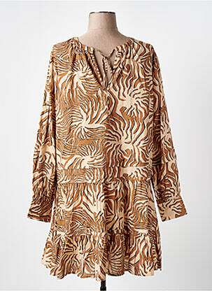Rochie midi mâneci lungi mâneci lungi maro SCOTCH & SODA femeie