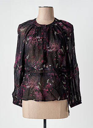 Bluză ușoară și transparentă mâneci lungi negru SCOTCH & SODA femeie