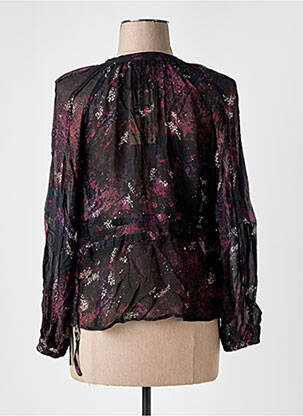 Bluză ușoară și transparentă mâneci lungi negru SCOTCH & SODA femeie