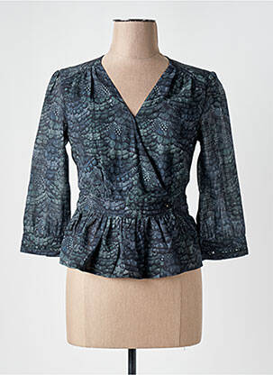 Cămașă croială cambrată mâneci 3/4 verde SCOTCH & SODA femeie