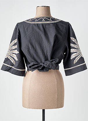 Top croială cambrată mâneci 3/4 gri SCOTCH & SODA femeie