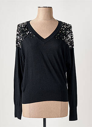 Pulover guler în v mâneci lungi negru SCOTCH & SODA femeie