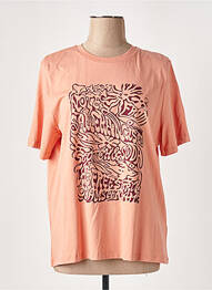 Tricou imprimeu fantezie mâneci scurte portocaliu SCOTCH & SODA femeie