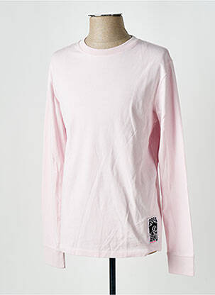 Tricou elasticitate mâneci lungi roz SCOTCH & SODA bărbat
