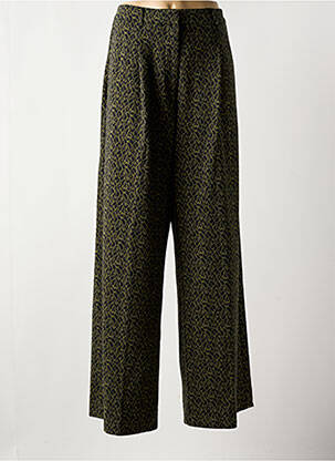 Pantalon larg talie cu cleme talie înaltă verde SCOTCH & SODA femeie
