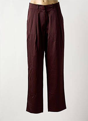 Pantalon larg talie cu cleme talie înaltă roșu SCOTCH & SODA femeie