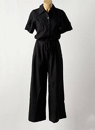 Salopetă-pantalon țesătură crep mâneci scurte negru SCOTCH & SODA femeie