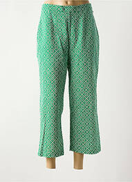 Pantalon 7/8 talie cu cleme mărime normală verde SCOTCH & SODA femme
