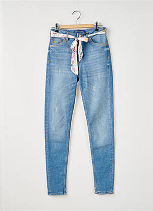 Blugi skinny efect uzat decolorat talie înaltă albastru SCOTCH & SODA femeie