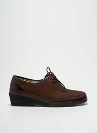 Derby-uri țesătură satinată toc de 4 la 6 cm maro FORTUNA SCHUHE femeie