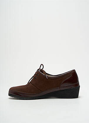 Derby-uri țesătură satinată toc de 4 la 6 cm maro FORTUNA SCHUHE femeie