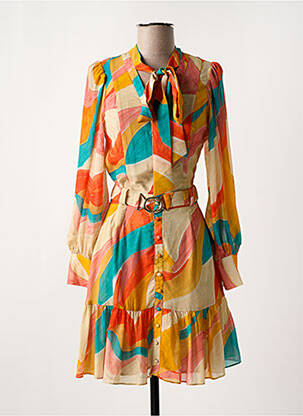 Rochie scurtă portocaliu SYMBIOSE femeie