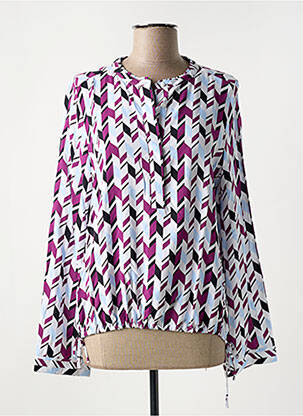 Bluză țesătură poplin mâneci lungi violet BROADWAY femeie
