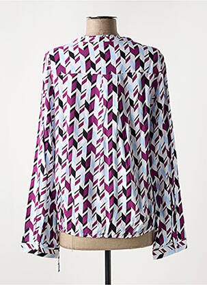 Bluză țesătură poplin mâneci lungi violet BROADWAY femeie