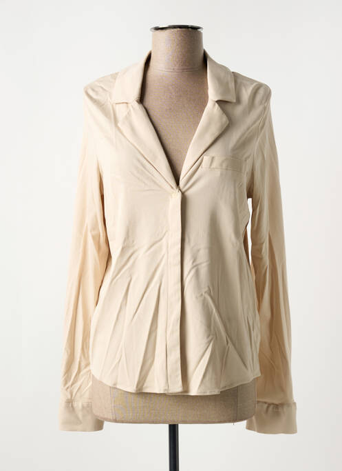 Cămașă croială cambrată mâneci lungi bej SYMBIOSE femme