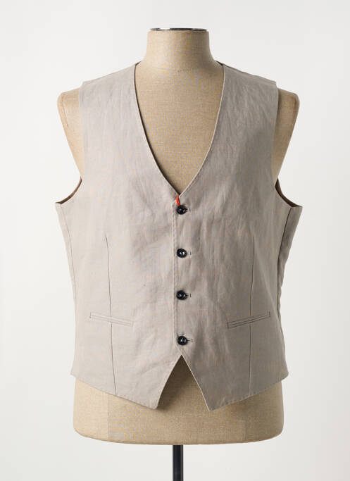 Vestă fără mâneci bej MAISON WOOLIES bărbat