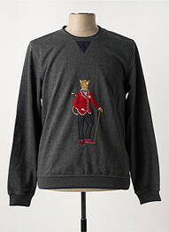 Pulover guler rotund mâneci lungi gri închis CH. K. WILLIAMS homme