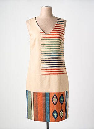 Rochie midi bej NICE THINGS femeie