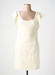 Rochie midi mâneci scurte mâneci scurte bej VILA femme