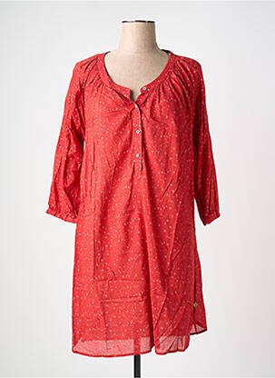 Rochie midi mâneci 3/4 mâneci 3/4 roșu BOHEMIAN CHIQUE femeie