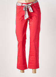 Pantalon 7/8 elasticitate mărime normală roșu PARA MI femme