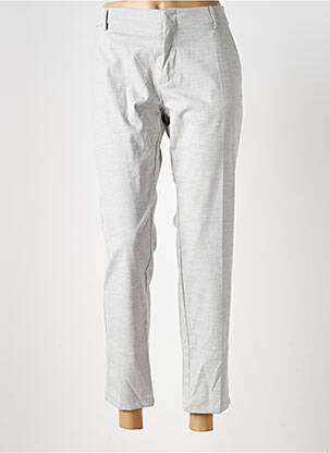 Pantalon 7/8 talie cu cleme mărime normală gri REIKO femeie