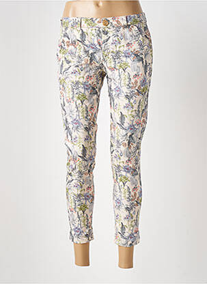 Pantalon 7/8 elasticitate talie joasă bej REIKO femeie