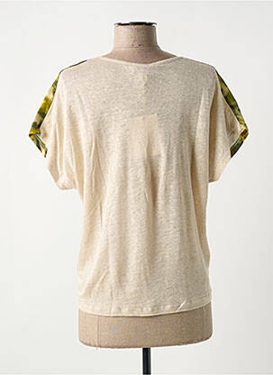 Tricou guler în v mâneci scurte verde LA FÉE ATELIER BY LA FÉE MARABOUTÉE femeie