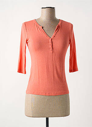 Tricou mâneci 3/4 mâneci 3/4 portocalie LA FEE MARABOUTEE femeie