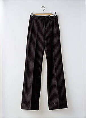 Pantalon evazat talie cu cleme talie înaltă negru VERTIGO femeie