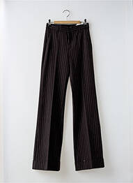 Pantalon evazat talie cu cleme talie înaltă negru VERTIGO femeie