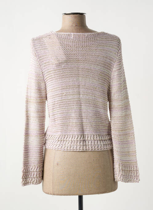 Vestă cu mâneci lungi roz MAILLE LOVE femeie