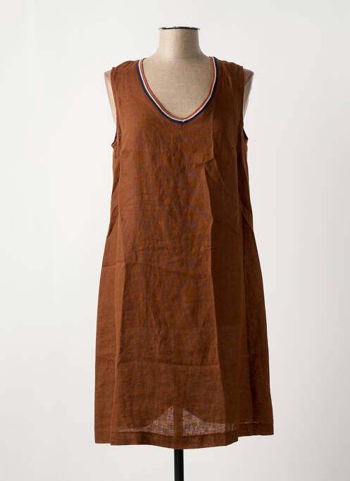 Rochie midi maro LA FÉE ATELIER BY LA FÉE MARABOUTÉE femeie