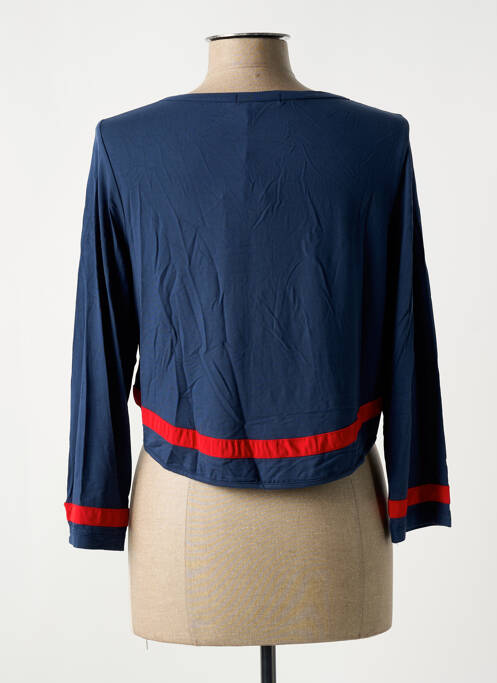 Vestă cu mâneci lungi mâneci 3/4 albastru MALOKA femme