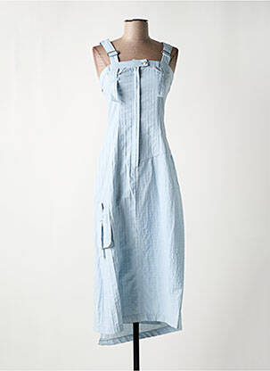 Rochie lungă albastru LAUREN VIDAL femeie