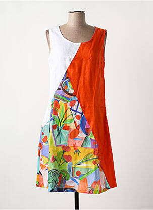 Rochie midi portocaliu MALOKA femeie