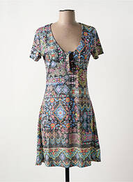 Rochie scurtă mâneci scurte mâneci scurte gri PEACE + LOVE femeie