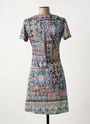 Rochie scurtă mâneci scurte mâneci scurte gri PEACE + LOVE femeie
