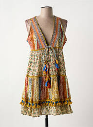 Rochie scurtă fără mâneci fără mâneci portocaliu PEACE + LOVE femeie