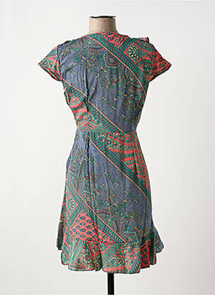 Rochie scurtă mâneci scurte mâneci scurte verde PEACE + LOVE femeie
