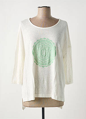 Top alb CREAM femeie