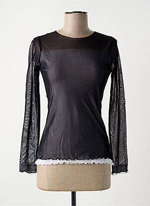 Top croială cambrată mâneci lungi negru POUSSIERE D'ETOLE femeie
