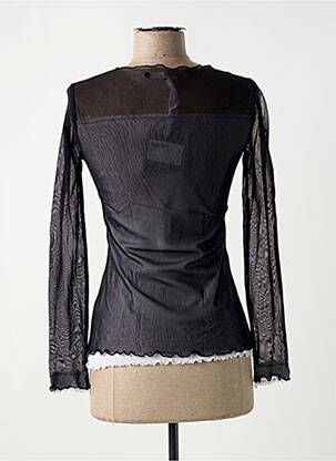 Top croială cambrată mâneci lungi negru POUSSIERE D'ETOLE femeie