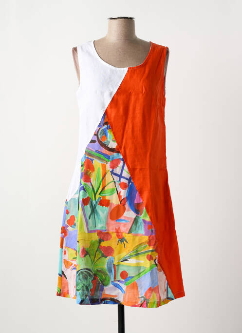 Rochie midi portocaliu MALOKA femeie