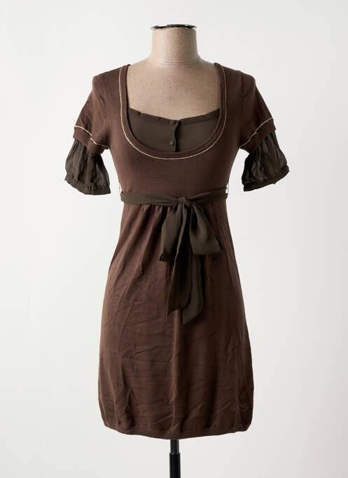 Rochie scurtă maro PEPE JEANS femeie