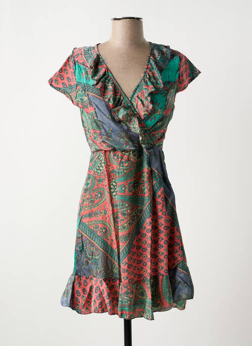 Rochie scurtă verde PEACE + LOVE femeie