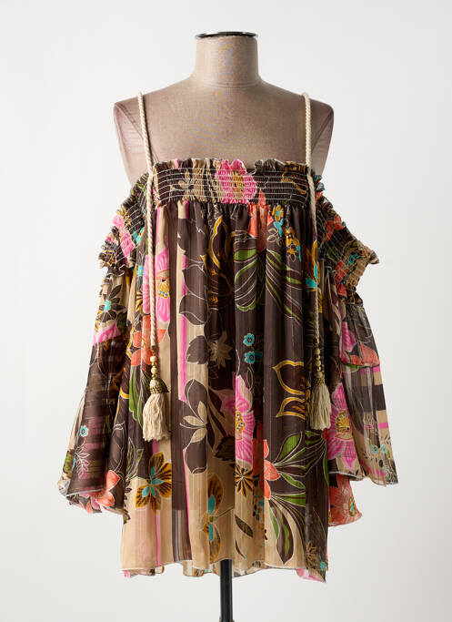 Tunică mâneci lungi maro MY STORY femeie