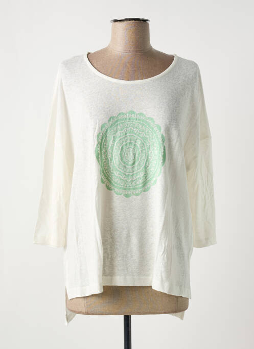 Top alb CREAM femeie