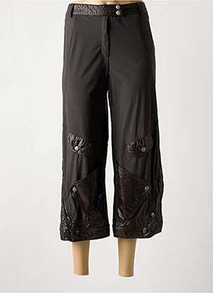 Pantalon trei sferturi croială dreaptă mărime normală maro LAUREN VIDAL femme