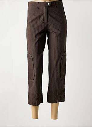 Pantalon trei sferturi maro LAUREN VIDAL femeie